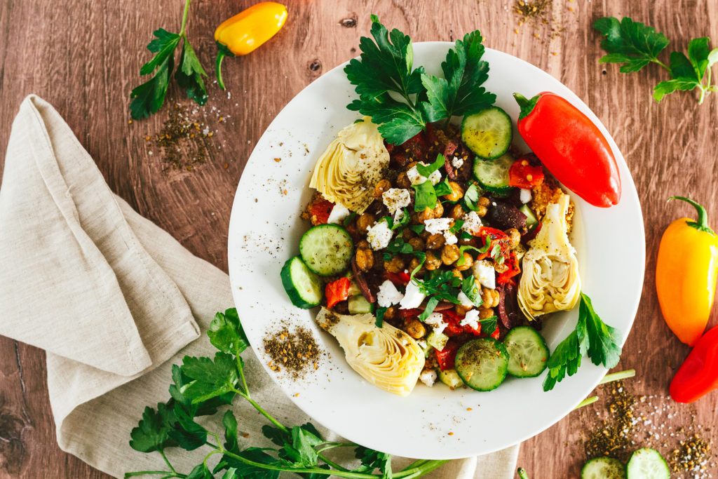 mediterranean cous cous bowl