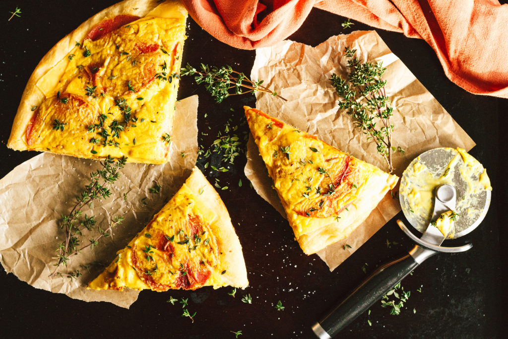 vegan croque monsieur pizza 